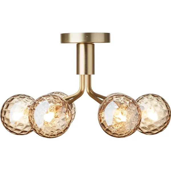 Apiales 6 Loftlampe Børstet Messing/Optic Gold