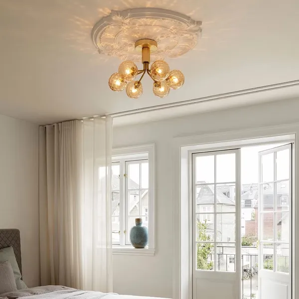 Apiales 6 Loftlampe Børstet Messing/Optic Gold