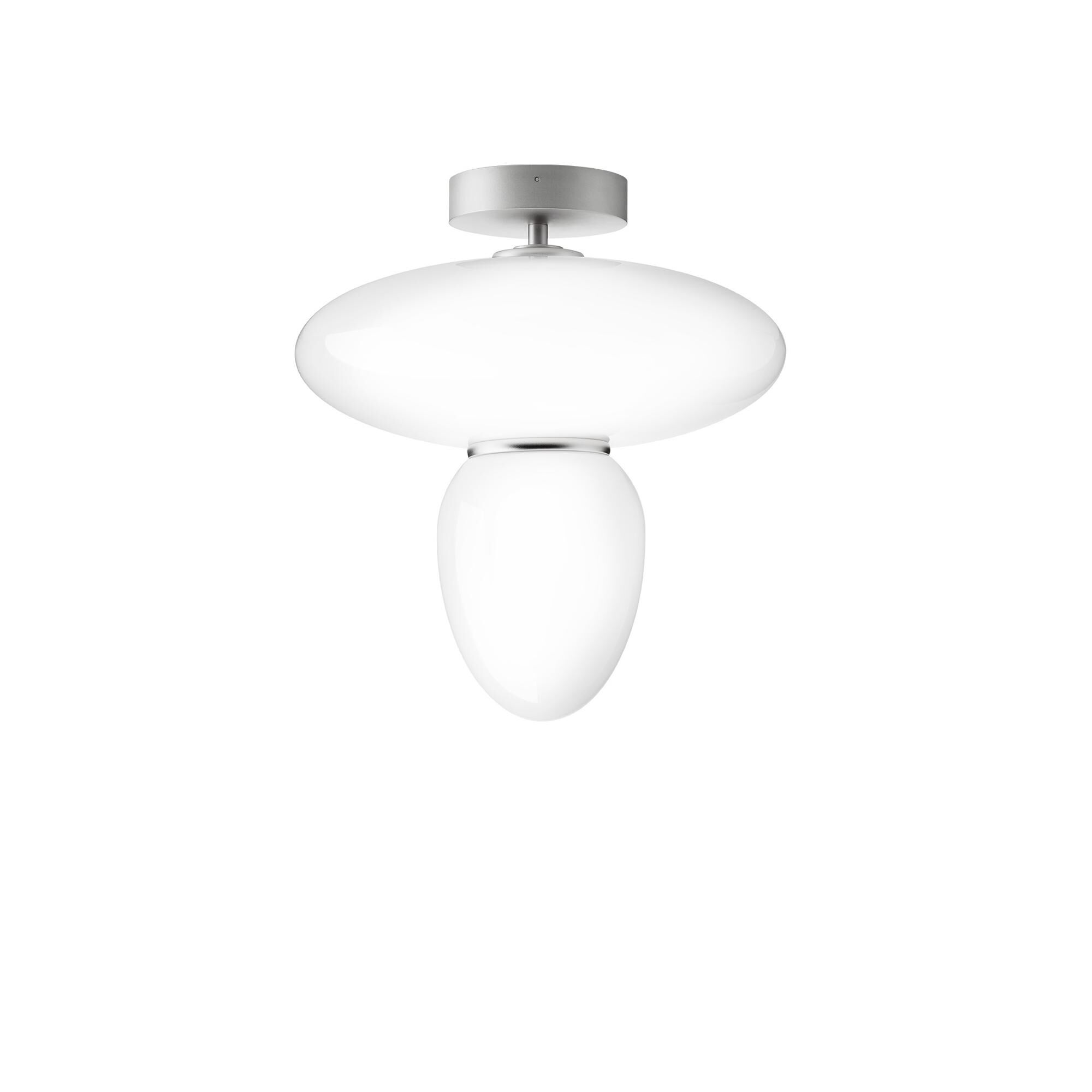 Rizzatto 42 Taklampa Satin Silver & Opal