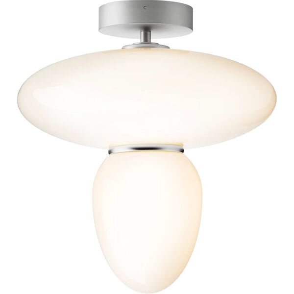 Plafonnier Rizzatto 42 Argent Satin et Opale