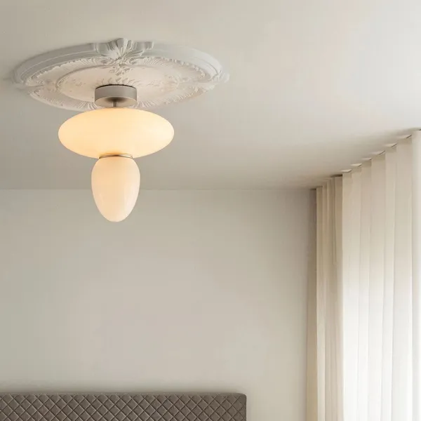 Rizzatto 42 Loftlampe Satin Sølv & Opal