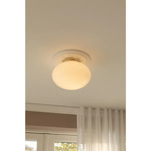 Rizzatto 301 Loftlampe Satin Messing/Opal