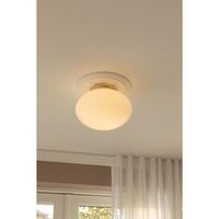 Rizzatto 301 Loftlampe Satin Messing/Opal
