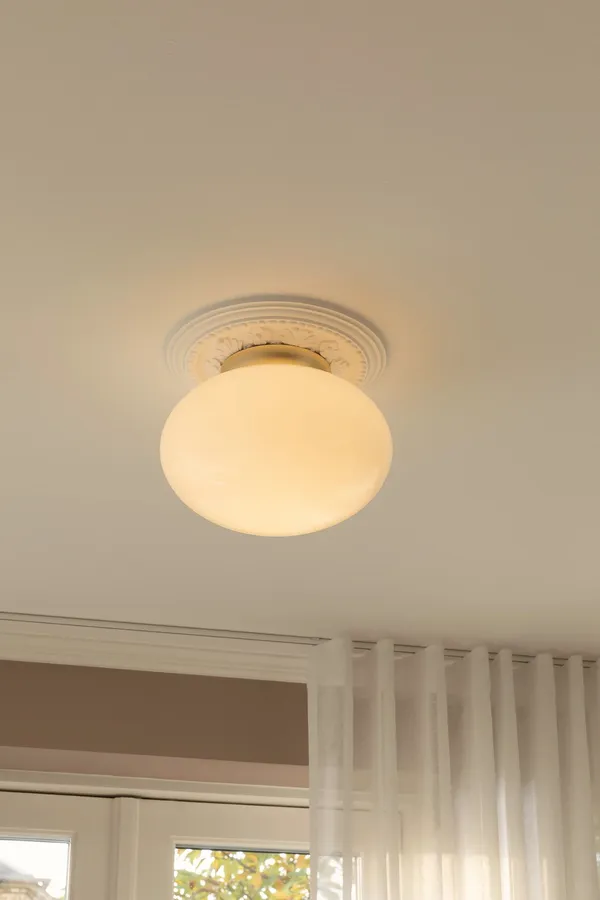 Rizzatto 301 Loftlampe Satin Messing/Opal