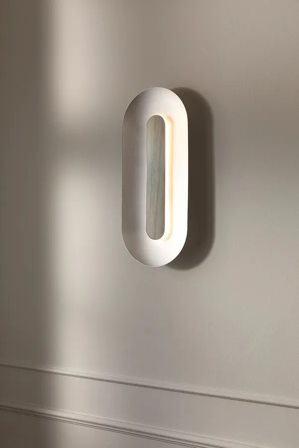 Sasi Væglampe Stor Sølv