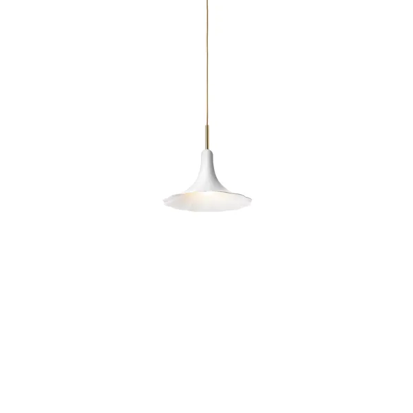 Petalii 1 Hanglamp Klein Wit/ Gepolijst Messing
