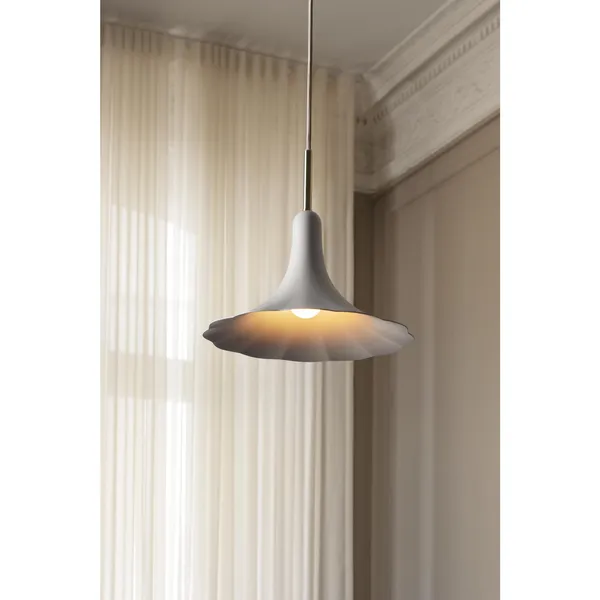Petalii 1 Hanglamp Klein Wit/ Gepolijst Messing