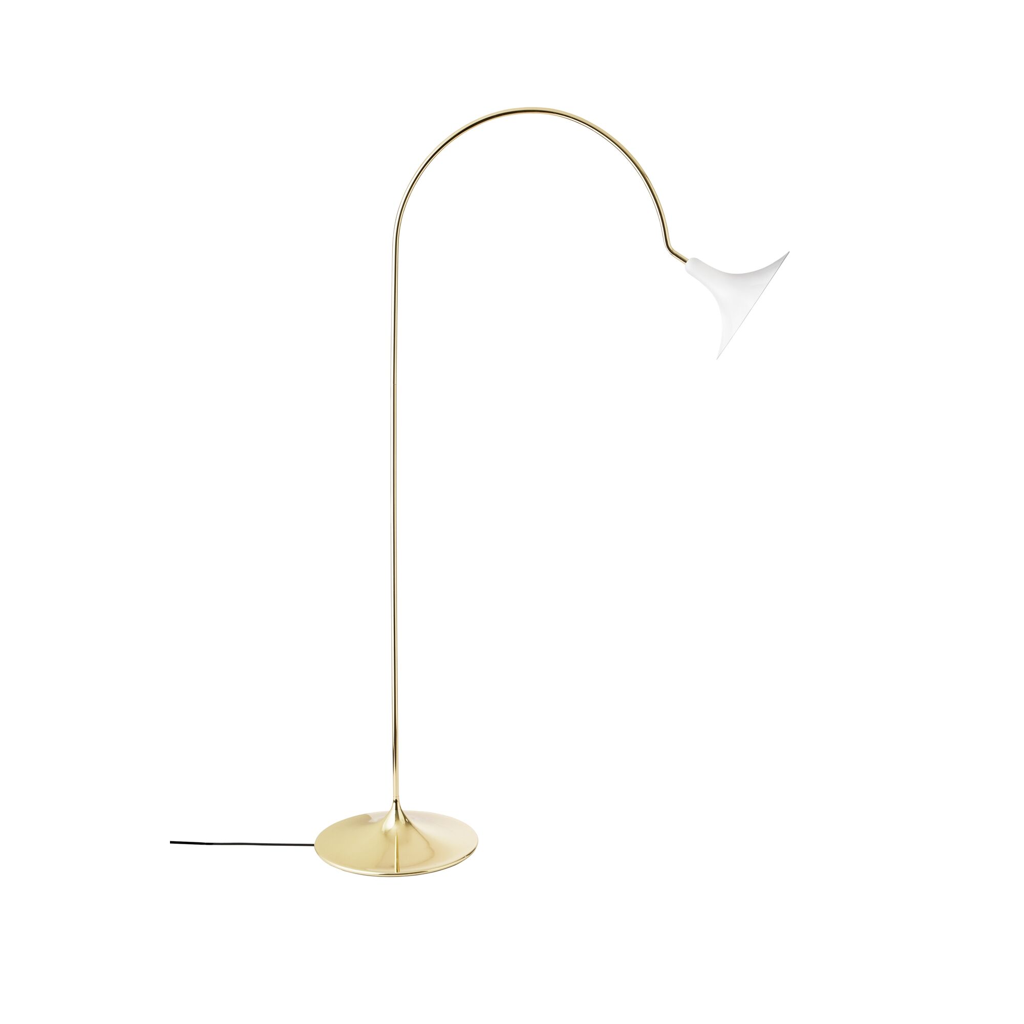 Petalii Gulvlampe Hvid/Poleret Messing