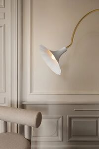 Petalii Gulvlampe Hvid/Poleret Messing