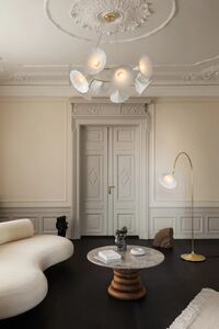 Petalii Gulvlampe Hvid/Poleret Messing