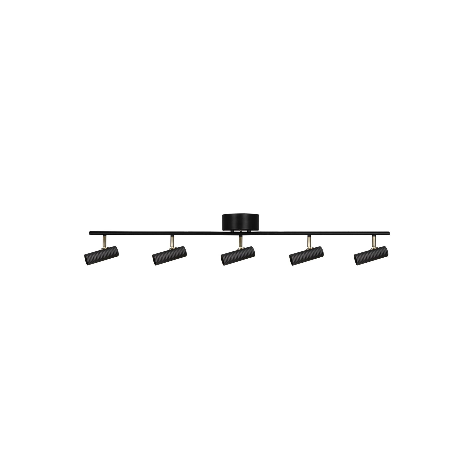 Hubble 5 Long Loftlampe Sort