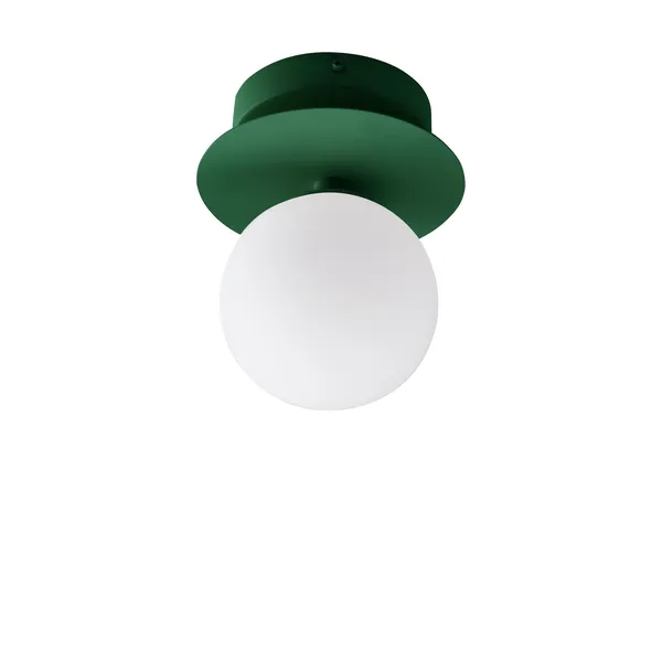 Art Deco Wall/ Ceiling Light Green/ White