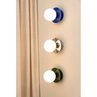Art Deco Wall/ Ceiling Light Green/ White