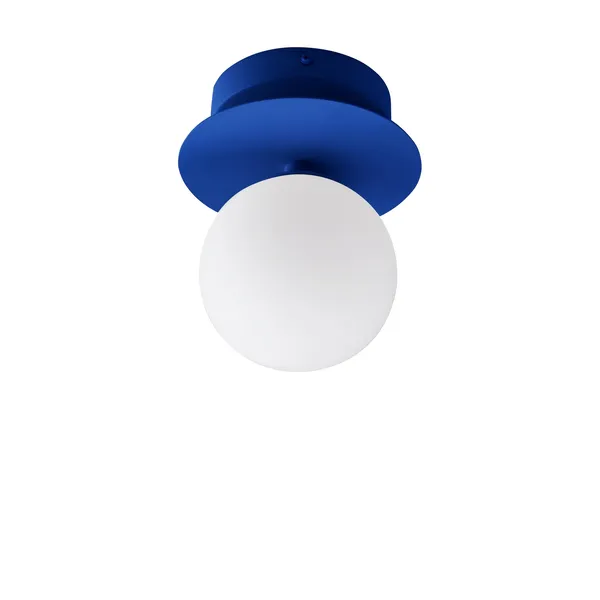 Art Deco Væg/Loftlampe Blå/Hvid