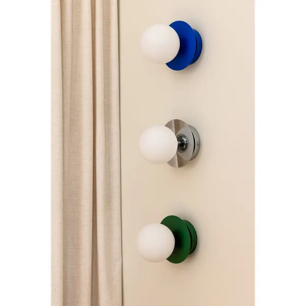 Art Deco Væg/Loftlampe Blå/Hvid
