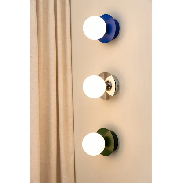 Art Deco Væg/Loftlampe Blå/Hvid