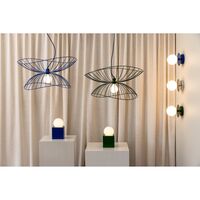 Art Deco Væg/Loftlampe Blå/Hvid