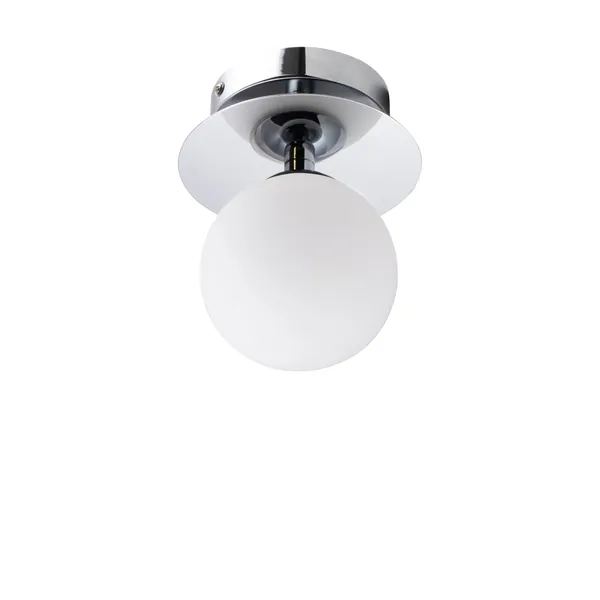 Art Deco Wall/ Ceiling Light Chrome/ White