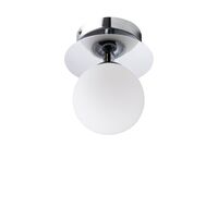 Art Deco Wall/ Ceiling Light Chrome/ White