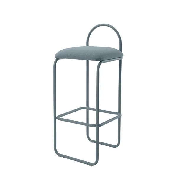 ANGUI Barkruk 92,5 cm Stoffig Blauw