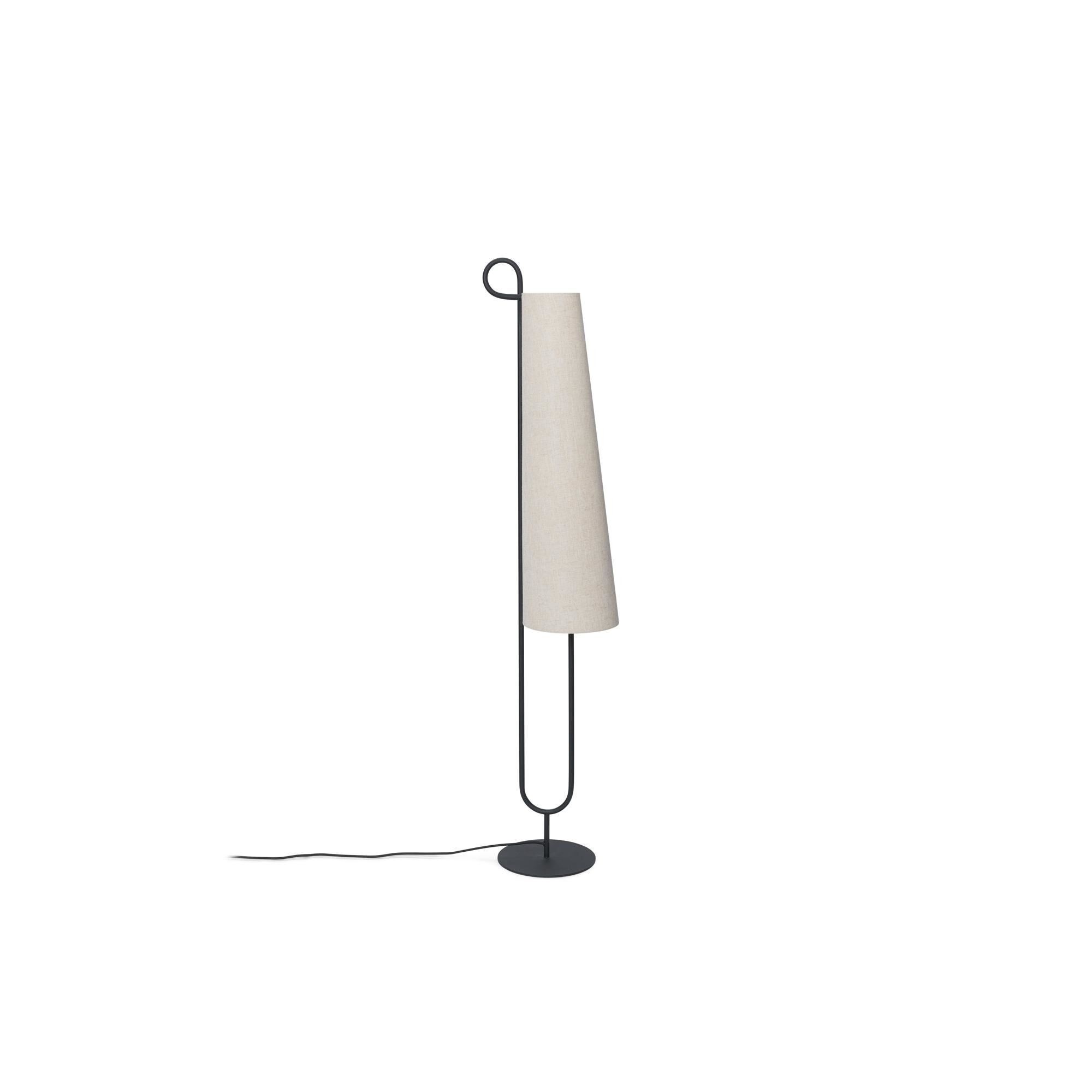 Ancora Gulvlampe Sort/Naturlig