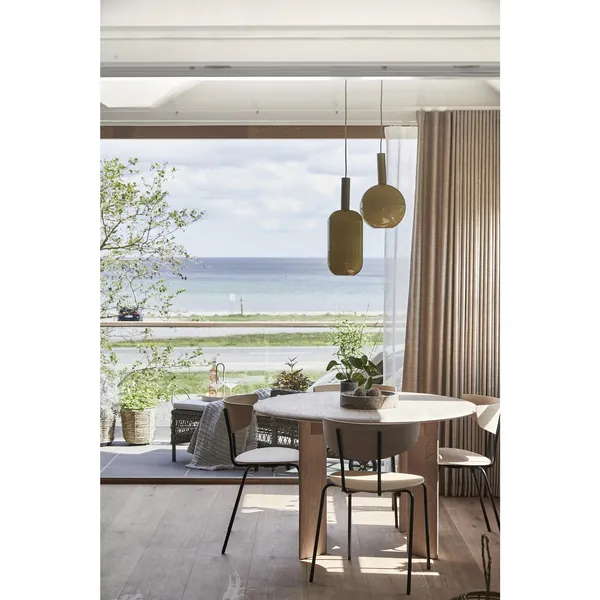 Bevel Round Dining Table Ø117 Black/ Beech