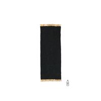 Block Carpet Runner 200x80 cm Black/ Natural