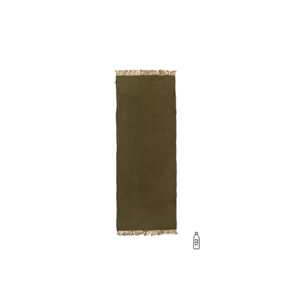 Alfombra Block 200x80 cm Oliva/Natural