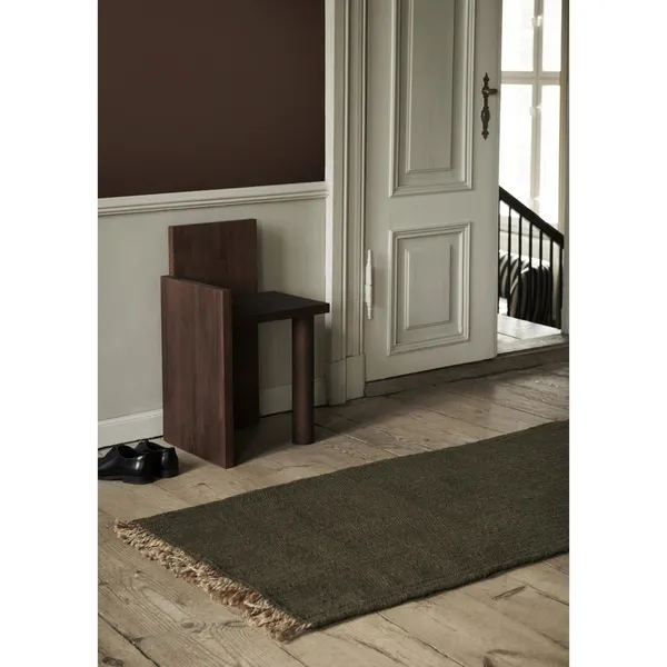 Alfombra Block 200x80 cm Oliva/Natural