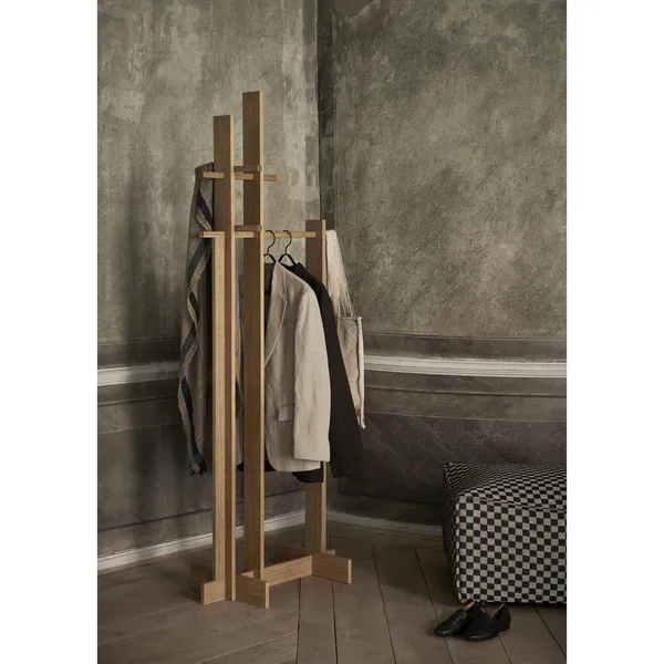 Bridge Clothes Rack 183x40 cm Oiled Oak