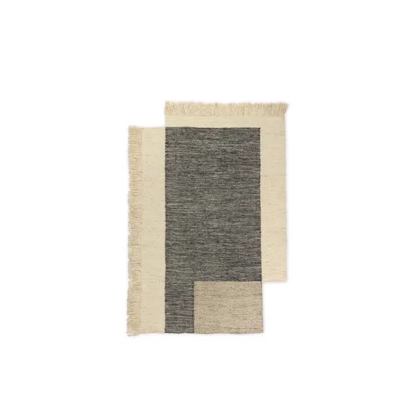 Counter Carpet 140x200 cm Charcoal/ Off White
