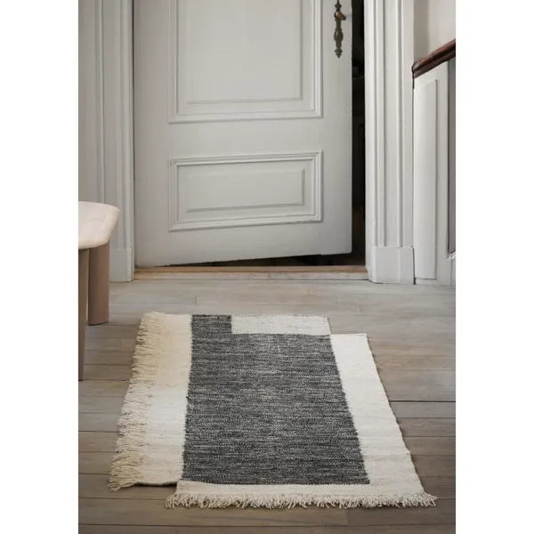 Counter Carpet 140x200 cm Charcoal/ Off White