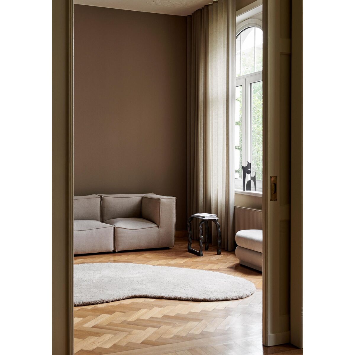 Forma Wollteppich Groß Eschenbraun