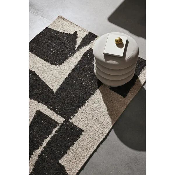 Piece Carpet 140x200 cm Off White/ Coffee