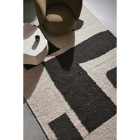 Piece Teppich 200x300 cm Cremefarben/Kaffee