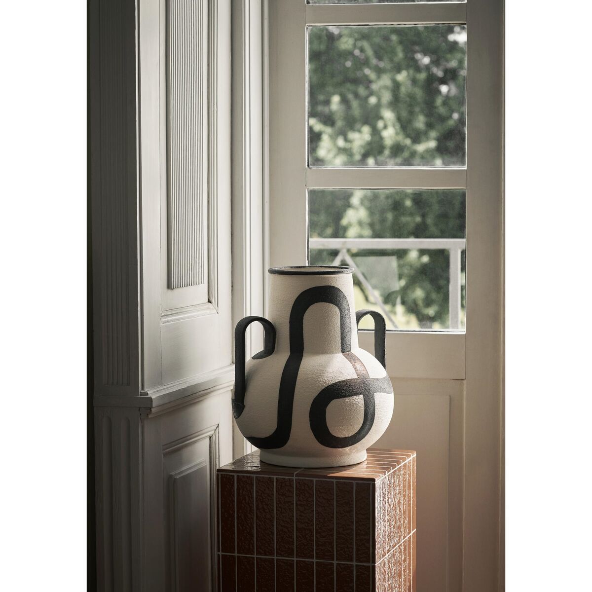 Trace Vase Blanc Cassé