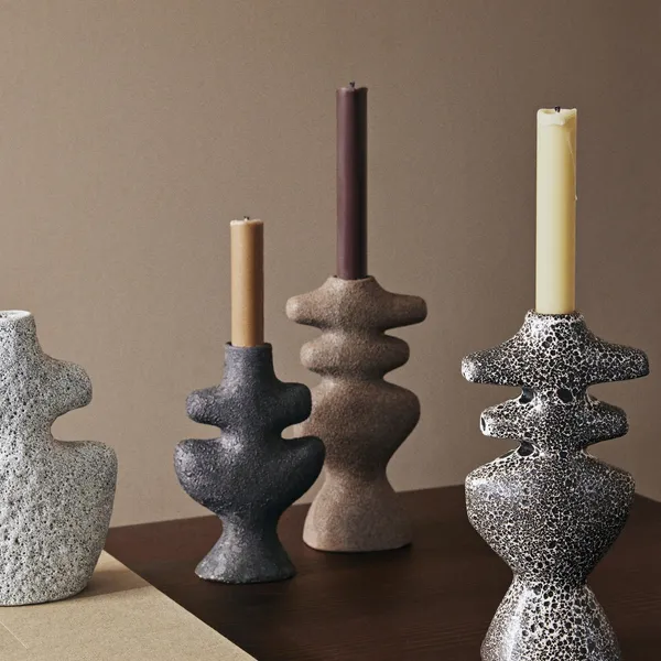 Yara Candlestick Small Rustic Iron