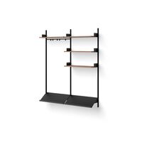 Wardrobe Shelf 3 Walnut/ Black