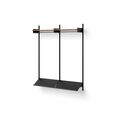 Wardrobe Reol 2 Valnød/Sort