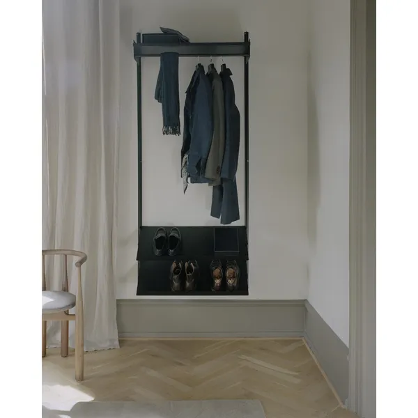 Wardrobe Shelf 1 Walnut/ Black