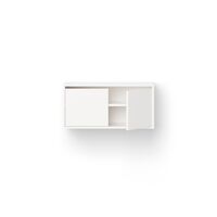 Mueble Librería Baja Con Puertas Blanco