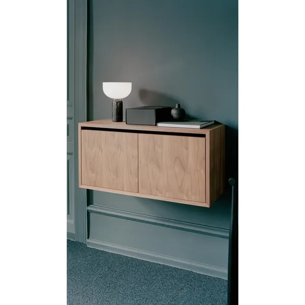 Mueble Librería Baja Con Puertas Blanco