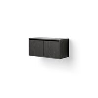 Cabinet Reol Lav Med Døre Sort Ask