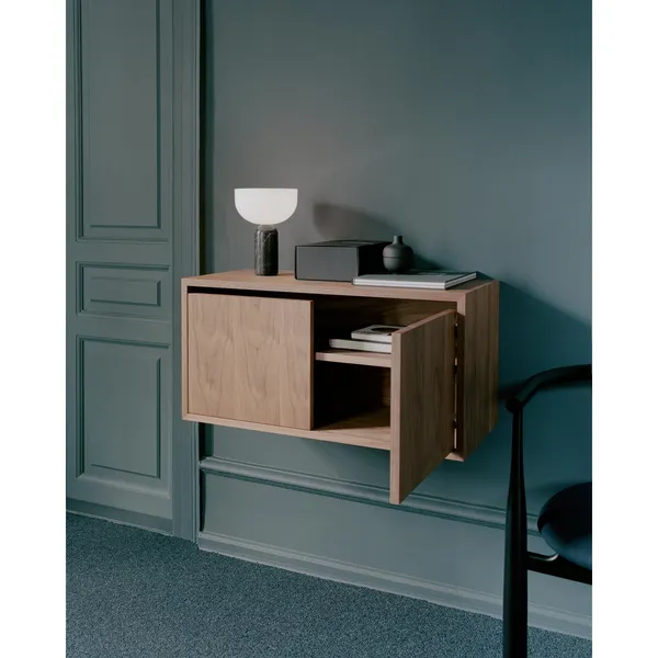 Cabinet Bookcase Low With Doors Walnut