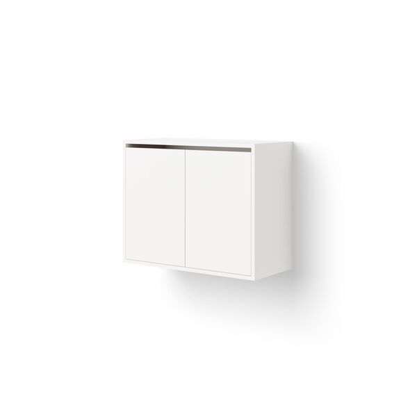 Mueble Estantería Alta Con Puertas Blanco
