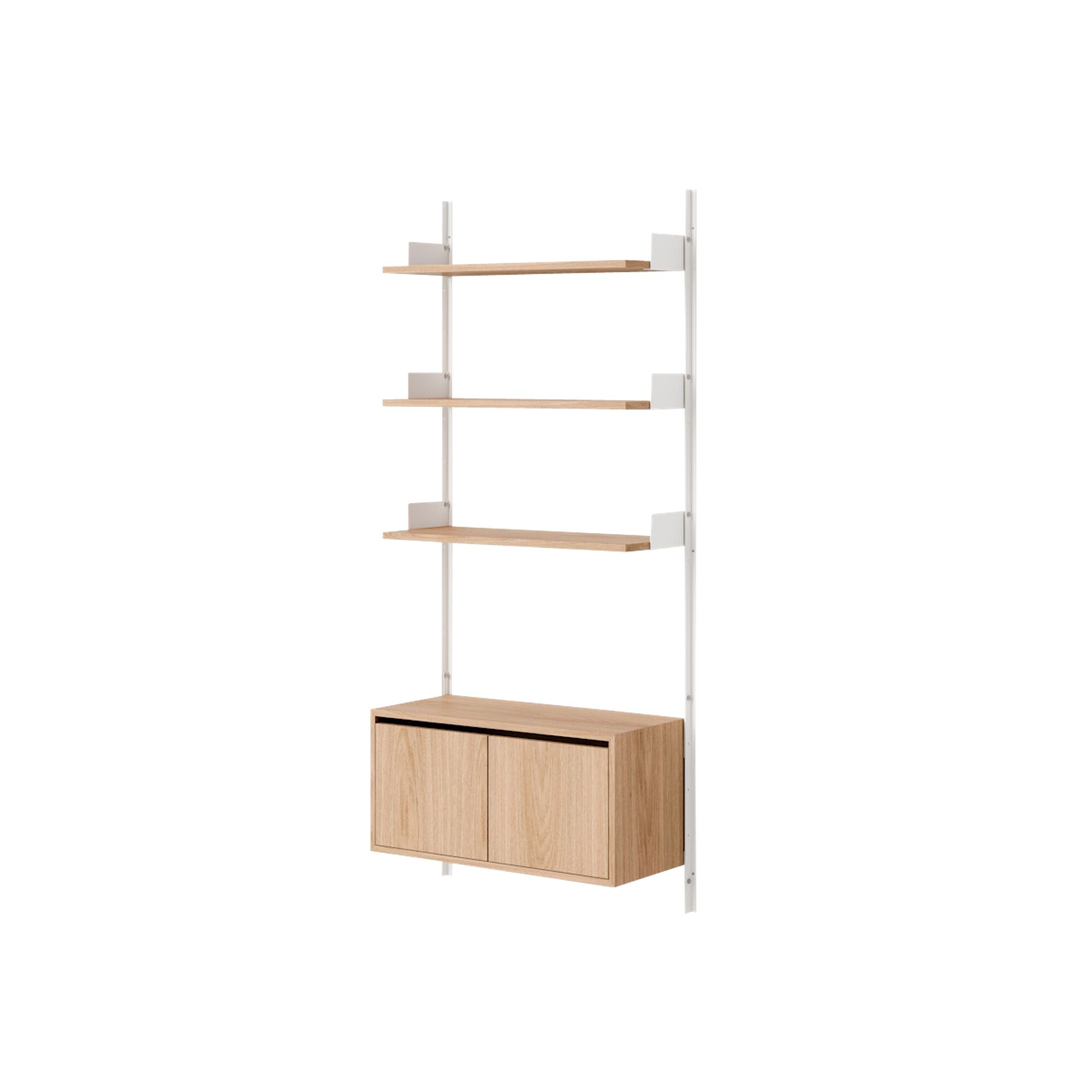 Wall Shelf 1900 Reol Med Dre Lav Eg