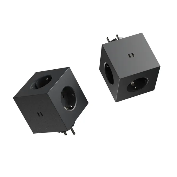 Square 2 Socket Estocolmo Negro