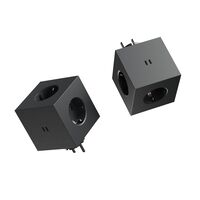 Square 2 Socket Estocolmo Negro