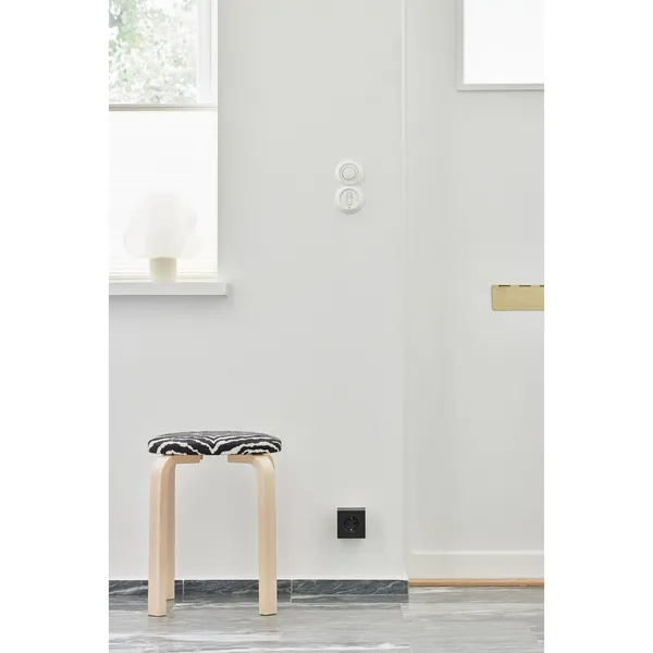 Square 2 Socket Estocolmo Negro