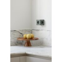Square 2 Socket Oak Green
